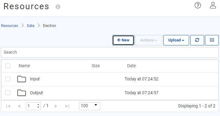 Input and Output folders created
